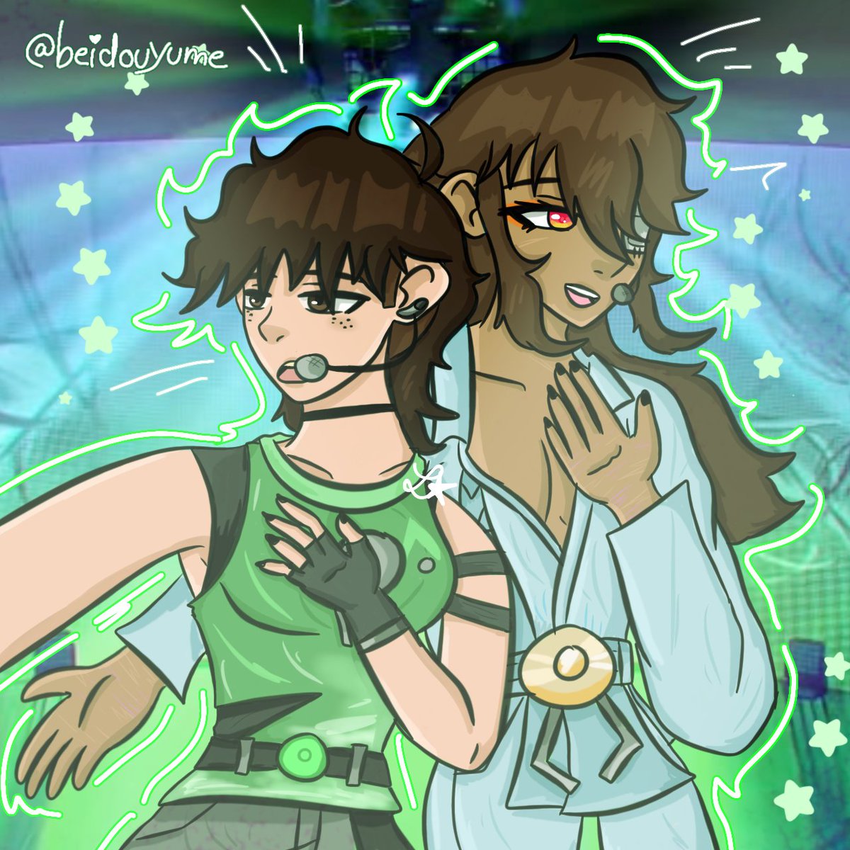 beidouyume's tweet image. oh, in a blink gone...
Art I made for a collab π€Έπ»ββοΈ I in fact never and will not watch alnst but oh I love Blink Gone soMUCH
Also rexdou is NOT doomed you guys can ship us without worrying π€Έπ»ββοΈπ³οΈβπ
#GenshinImpact #AlienStage #Collab #yumetwt #Rexdou