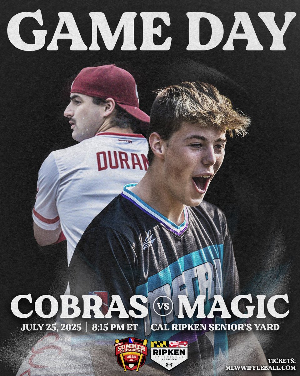 MLWWiffleBall's tweet image. See you tonight, @RipkenExpAB 🔥👊
Cobras vs. Magic tickets here!
happsnow.com/event/major-le…
#MLW2025 #SummerOfStadiums