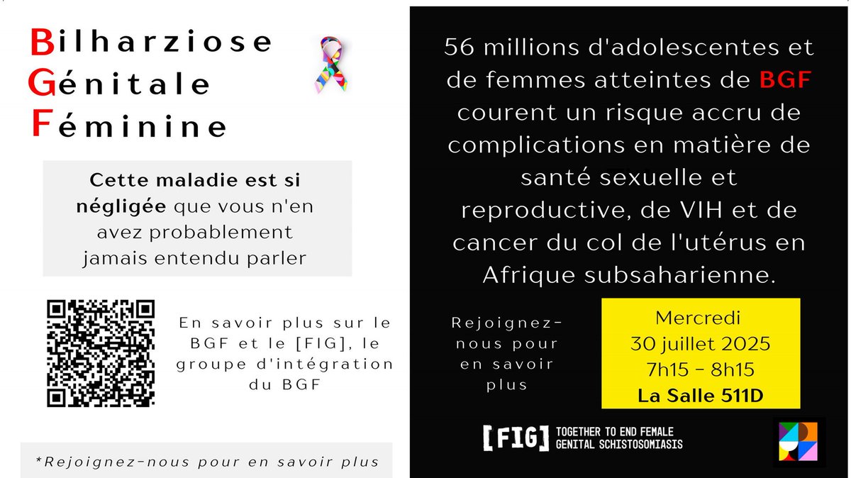 Global Schistosomiasis Alliance (@elimin8schisto) on Twitter photo Calling #STIHIV2025 delegates!
Find out about a critical, yet frequently misdiagnosed #SRH condition affecting 56 mill.women & girls in #Africa
Join us:
✨ Wednesday 30 July
☕ 7:15-815am EDT
🥐 With Breakfast
➡️ Room: 511D <a href="/STIHIV2025/">STI & HIV 2025 World Congress</a>
eliminateschisto.org/news-events/ev… Calling #STIHIV2025 delegates!
Find out about a critical, yet frequently misdiagnosed #SRH condition affecting 56 mill.women & girls in #Africa
Join us:
✨ Wednesday 30 July
☕ 7:15-815am EDT
🥐 With Breakfast
➡️ Room: 511D <a href="/STIHIV2025/">STI & HIV 2025 World Congress</a>
eliminateschisto.org/news-events/ev…