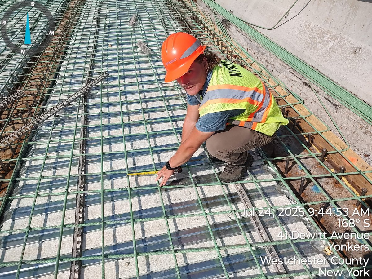 NYSDOTHV's tweet image. Meet Michael Rivera Zolock, a student from @WestVirginiaU-working as a Transportation Construction Inspector in our internship program. Mike is getting real field experience working on the Dewitt Avenue bridge over the Sprain. Great job Mike!