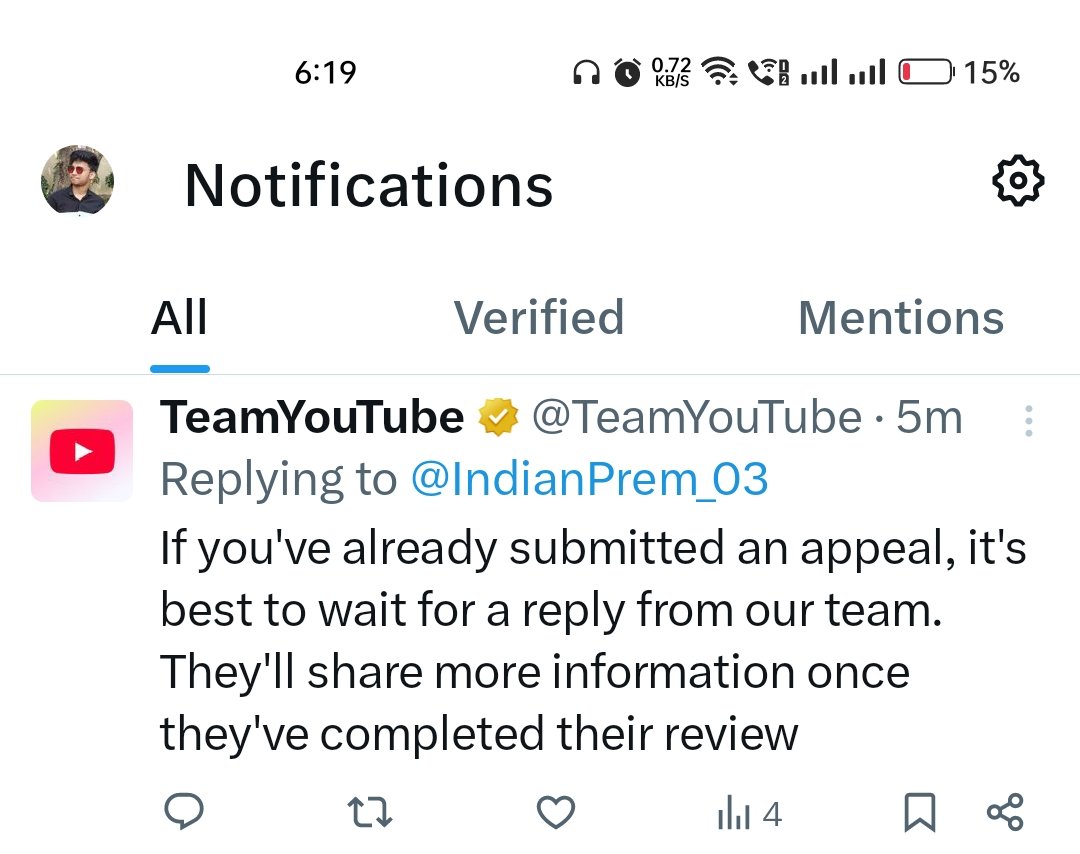 IndianPrem_03's tweet photo. @TeamYouTube
@YouTubeIndia
@YouTubeCreators
This strike is not just a warning — it is destroying my entire channel:

❌ Video reach gone
❌ Livestream disabled
❌ Monetization risk

And YouTube says "final decision" without even giving a real review? https://t.co/djz5ISTw4f