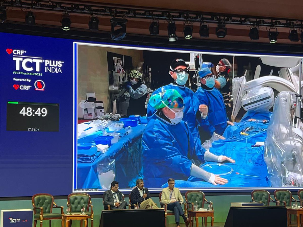 GuiAttizzaniMD's tweet photo. Great live #TAVR case from @HarringtonHVI to #TCTIndia
Thank you all the panelists for the great discussions which made it a very educational experience to everyone @shishem @vinesteves @ACUkaigweMD @OhnoTuri @SMPatelMD @DanSimonMD @UHhospitals https://t.co/9beO0HlnNI