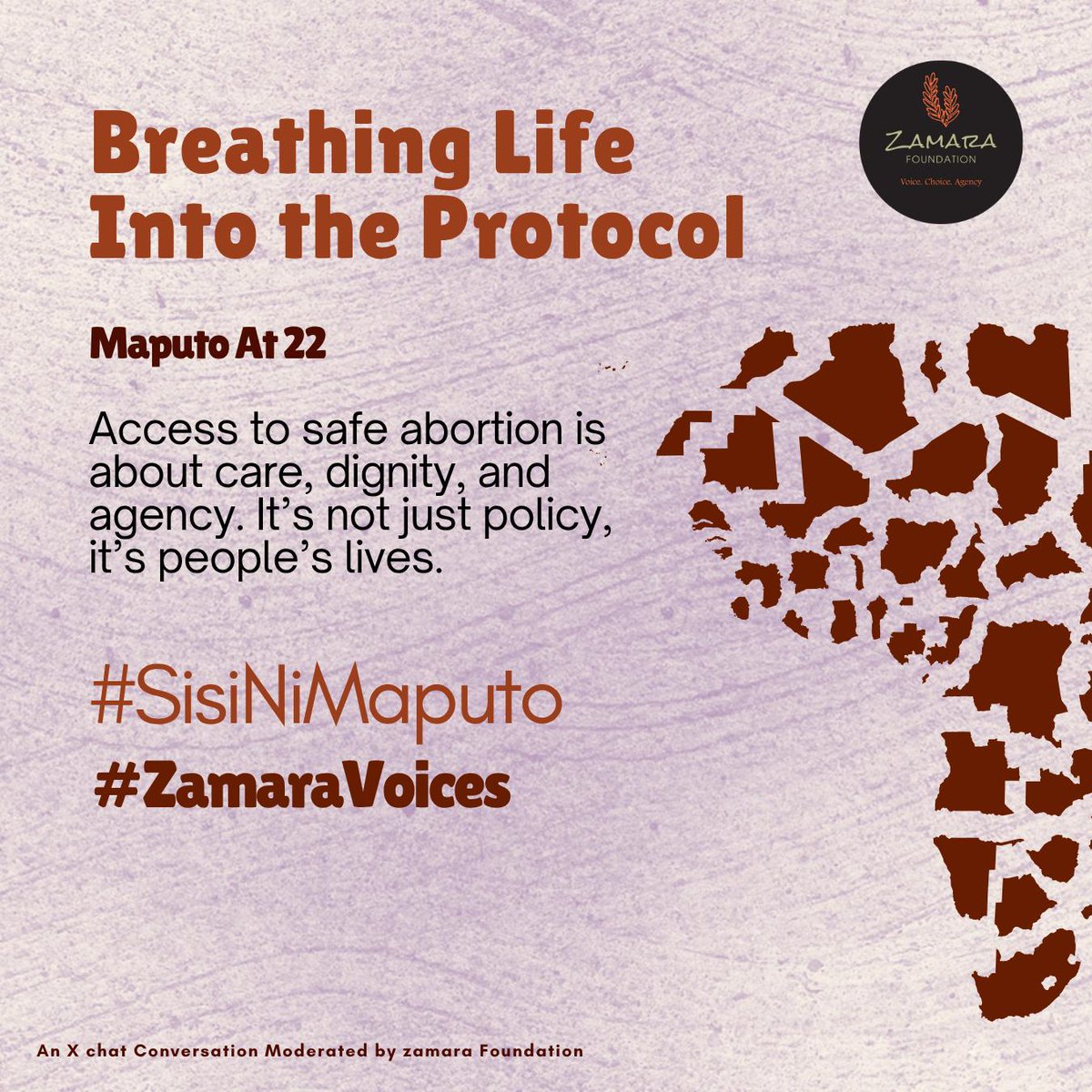 Access to safe abortion is about care, dignity and agency. It is not just policy. It is people's lives.

#SisiNiMaputo #ZamaraVoices