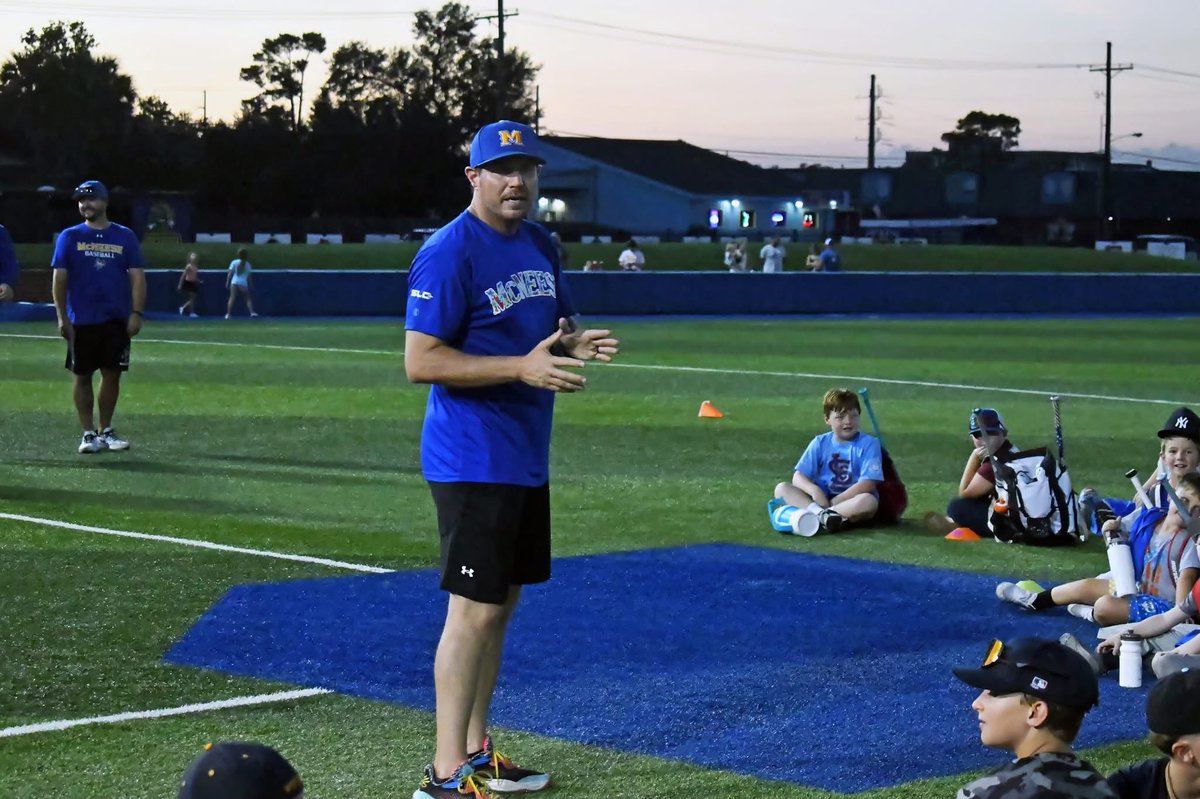 McNeeseBaseball's tweet image. Fall Under the Lights camp was a HIT! 💥
Future stars lit up The Jeaux with hustle, heart, and big-time energy!
#GeauxPokes