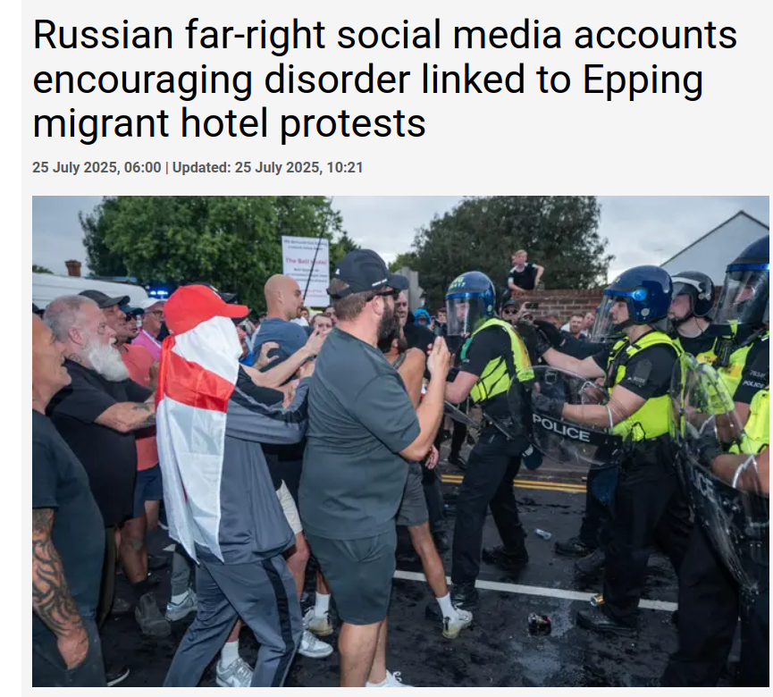 Homeland_Party's tweet image. Apparently @LBCNews thinks we’re all Russians now. No grass-roots anger, no local parents; just the “far right”, “neo-Nazis” and “the Russians”.
Remove these “agitators” and everything’s rosy, says their favoured pressure-group source.
What a ridiculous narrative.