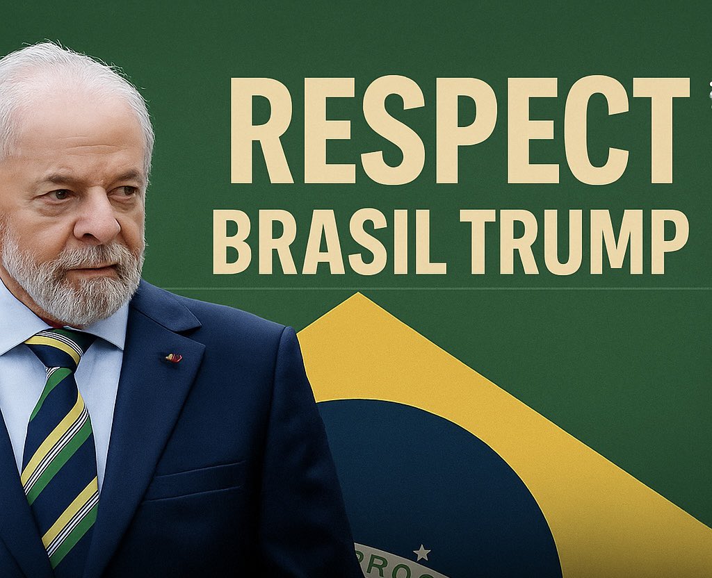 Proibido passar por essa foto sem comentar:

RESPECT BRASIL TRUMP
NEGOCIA TRUMP