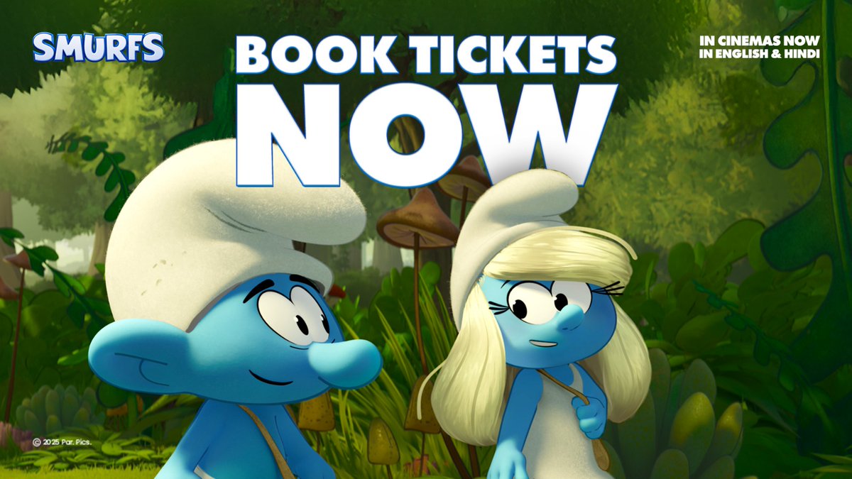 ParamountPicsIN's tweet image. Don’t miss the smurf-tastic fun!
Book your tickets today: bookmy.show/Smurfs

#SmurfsMovie - Only in theatres now in English &amp;amp; Hindi.