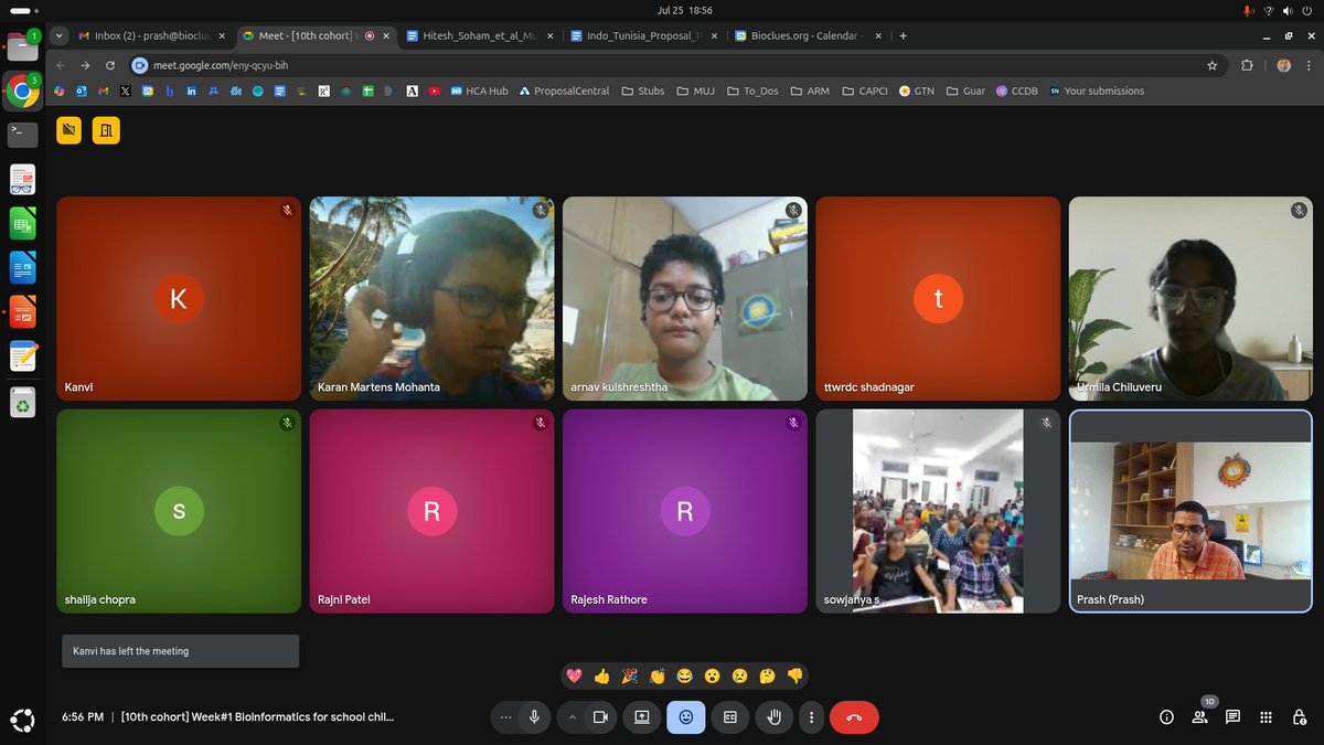 prashbio's tweet image. #Bioinformatics #school #children 10th cohort kicks off with students from various parts of  #India joining as a group!   @bioclues @gyanc7