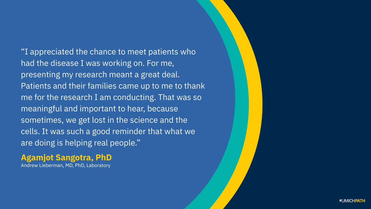 UMichPath's tweet image. Recent @MCP_Grad_Prog student Agamjot Sangotra, PhD, once struggled through AP Bio and dreamed of anything but science. Today, she’s developing potential therapies for a rare neurodegenerative disease. Her story is a reminder that passion can bloom in unexpected places.…