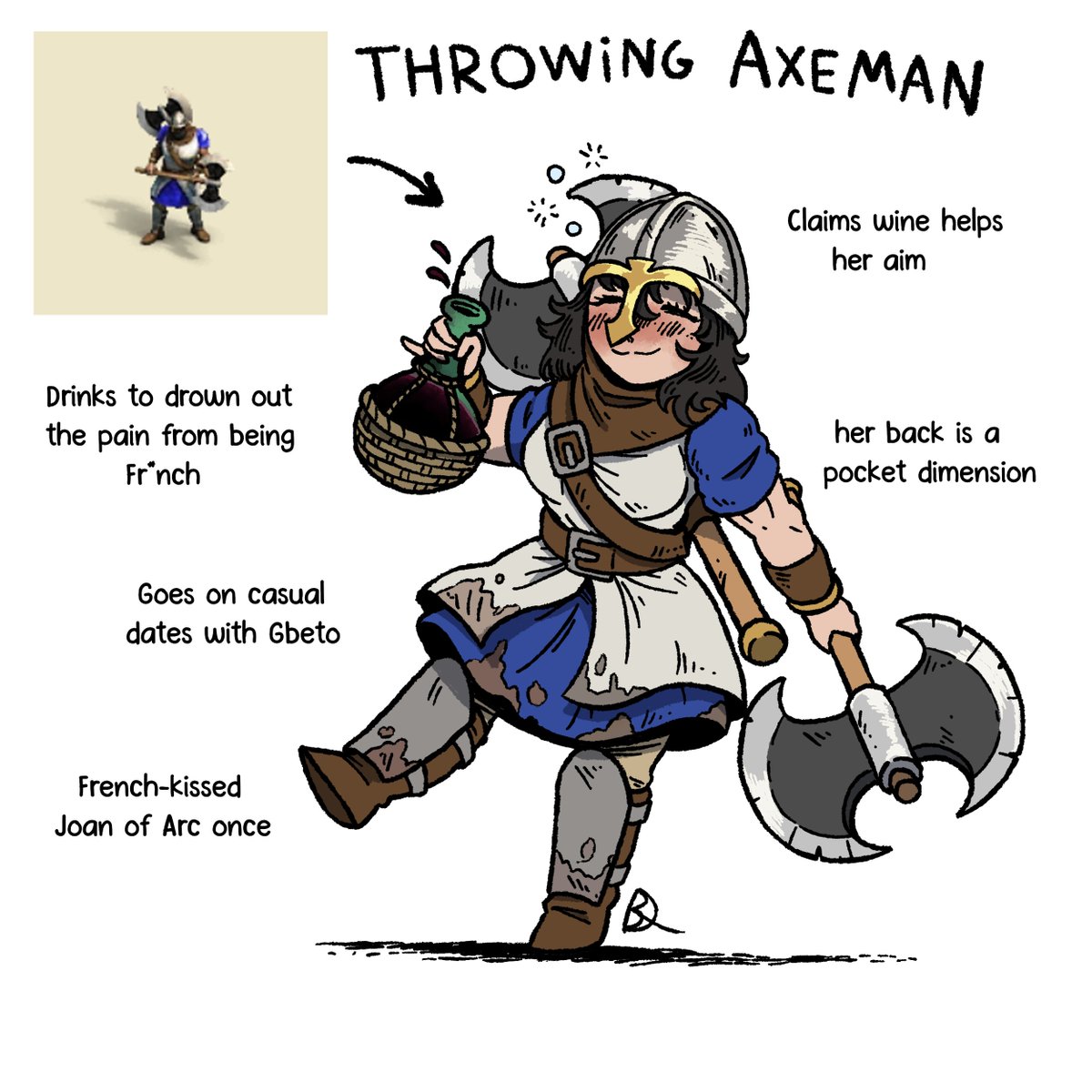 Kabooski01's tweet image. Age of Empires 2 Throwing Axeman