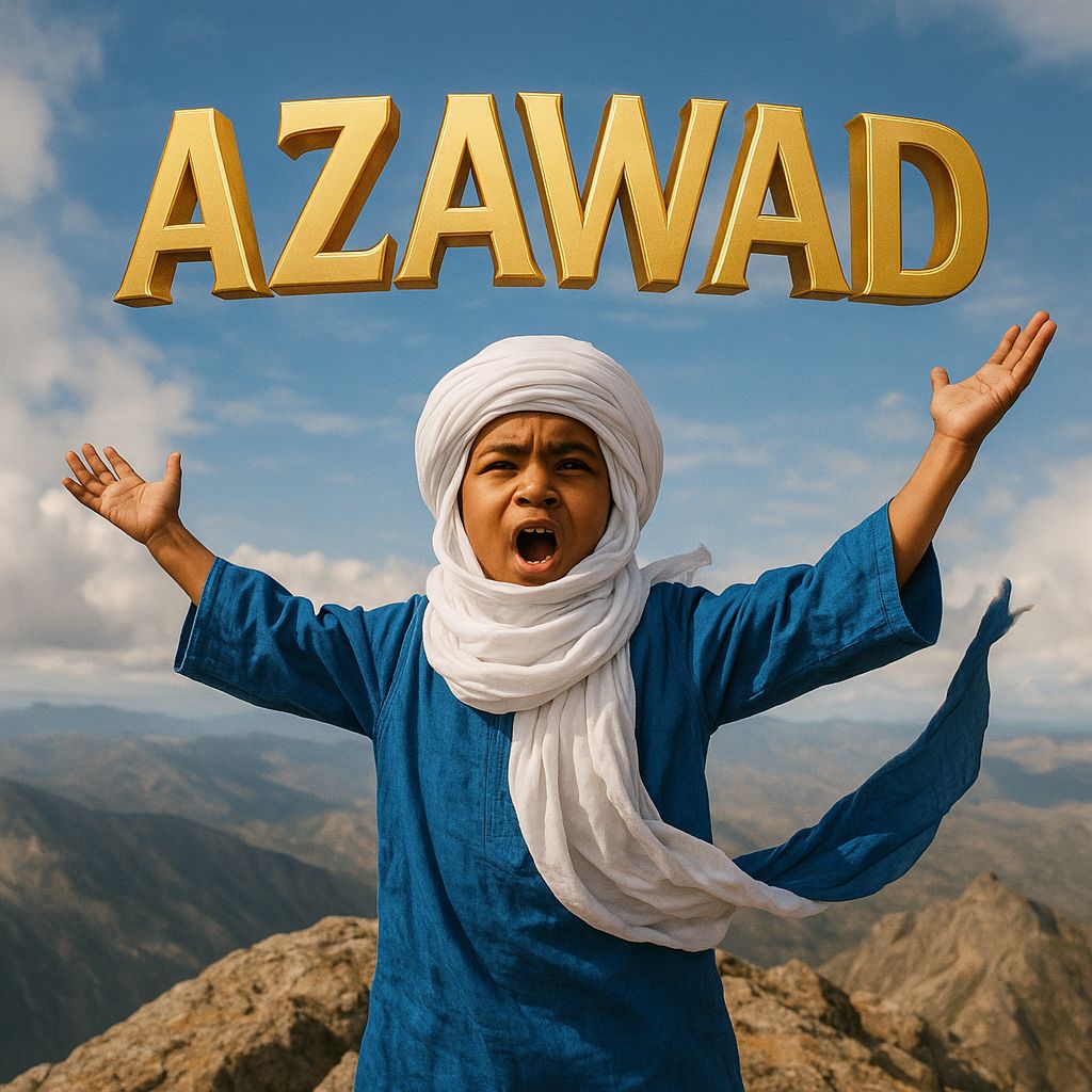 TaffawtJournal's tweet image. Nous disons à tous les ennemis de l&apos;Azawad, nous lui disons : Vous êtes perdus et votre destin est l&apos;abîme
#azawad
