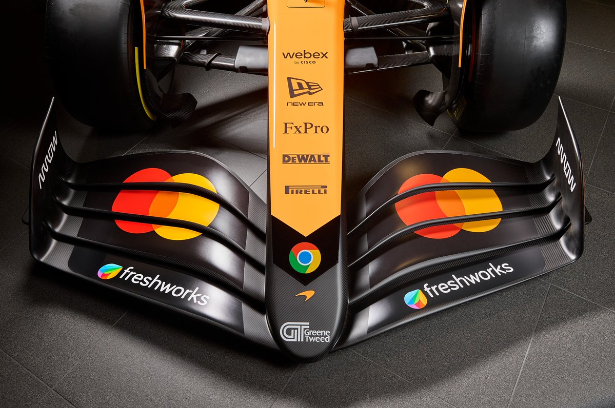 FreshworksInc's tweet image. The wait is over! Freshworks hits the track with @McLarenF1 at the #BelgianGrandPrix. Can you spot our colors flying by? 🧡🖤
#FreshworksUncomplicates