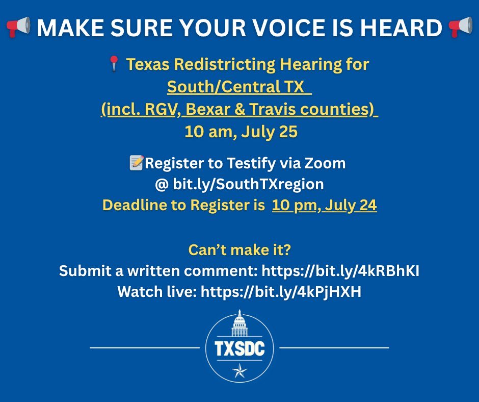 StevenRivas's tweet image. I keep thinking about yesterday. Texans filled the Capitol Extension, stood in hallways, sat in overflow rooms, and spoke out. Not for headlines but because they believe in democracy.
Today, the fight continues in the Senate.
🕘 Hearing starts at 10AM
📺 Watch live:…