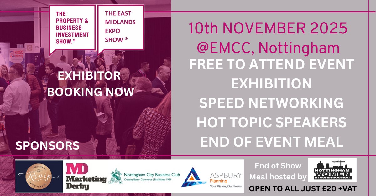 Real People. Real Leads. Real Connections at The East Midlands Expo - mailchi.mp/businessshowsg… #EastMidsHeadsUp