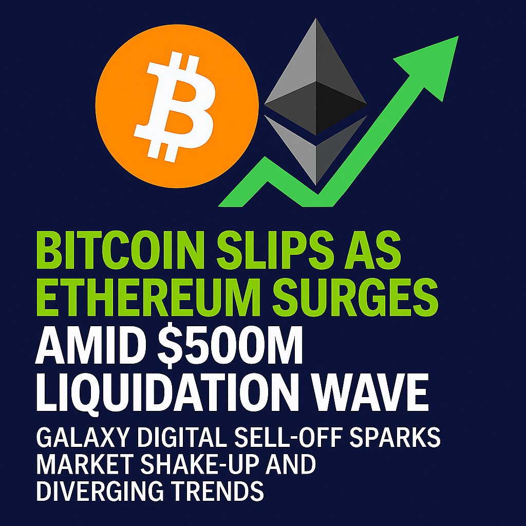 Bitcoin dropped over 1.8% to early July levels as U.S. stock markets showed strength and the broader crypto market sold off. Ethereum rose nearly 3% to $3,700, with bullish sentiment, while Bitcoin sentiment stayed bearish. Dip may be linked to Galaxy Digital moving 30,000 BTC