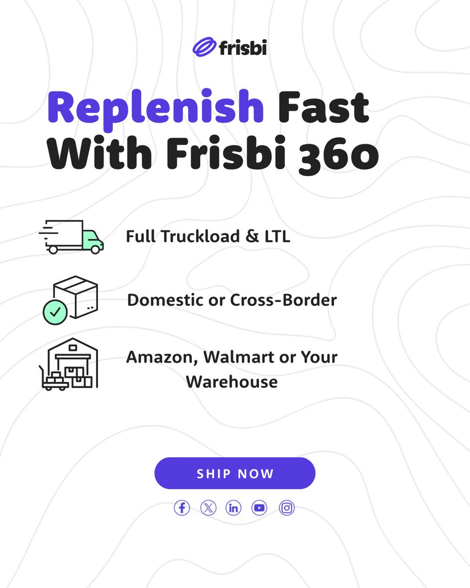 frisbi_global's tweet image. Prime Day cleared your shelves?

Replenish fast with Frisbi. From full truckloads to small parcels, domestic or cross-border we’ve got your back.
#Frisbi #AmazonReplenishment #InventoryShipping #EcommerceLogistics #FBAReady