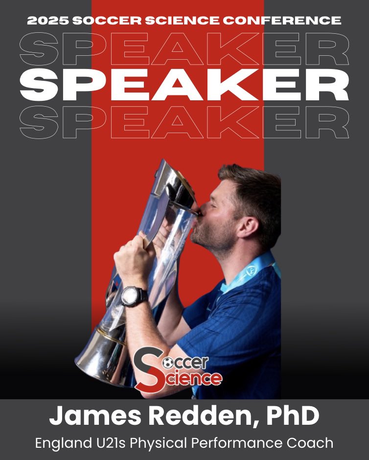 🚨 SPEAKER CONFIRMED 🚨 

We’re delighted to announce that fresh from winning the Euro's, England U21 Physical Performance Coach, James Redden, will be on our Football Fitness panel discussion at the 2025 Soccer Science conference.

📅 27/8/25
📍 SGP
🎟️ shorturl.at/9gvJs