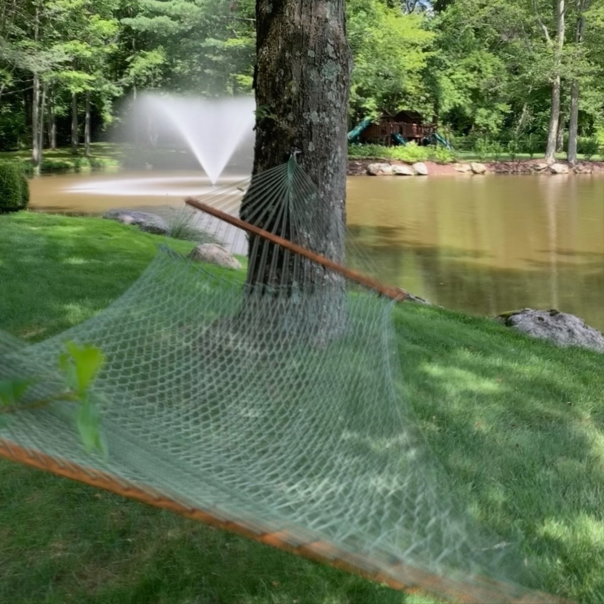 thepondandlake's tweet image. Hammock time hits different with a fountain view.

#newcanaanct #fountainview #pondaerator #backyardview