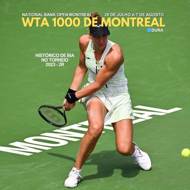 biahaddadbr's tweet image. O WTA 1000 de Montreal se aproxima. O sorteio da chave principal acontecerá no sábado (26) às 12h, no horário de Brasília.
VAMOS, BIA! 💪