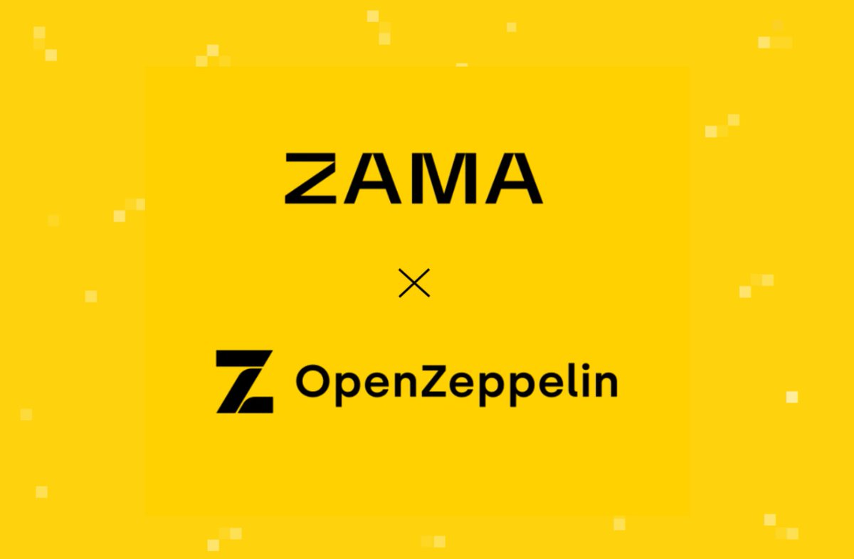 gaaman8's tweet photo. Zama × OpenZeppelin — bringing confidentiality to the heart of DeFi&amp;digital assets @zama 
Blockchain is public by default. Institutions don’t work that way.
Today we announce a partnership that changes that. Confidential smart contracts are going mainnet-ready.

Here’s how👇 https://t.co/iL30FviOwc