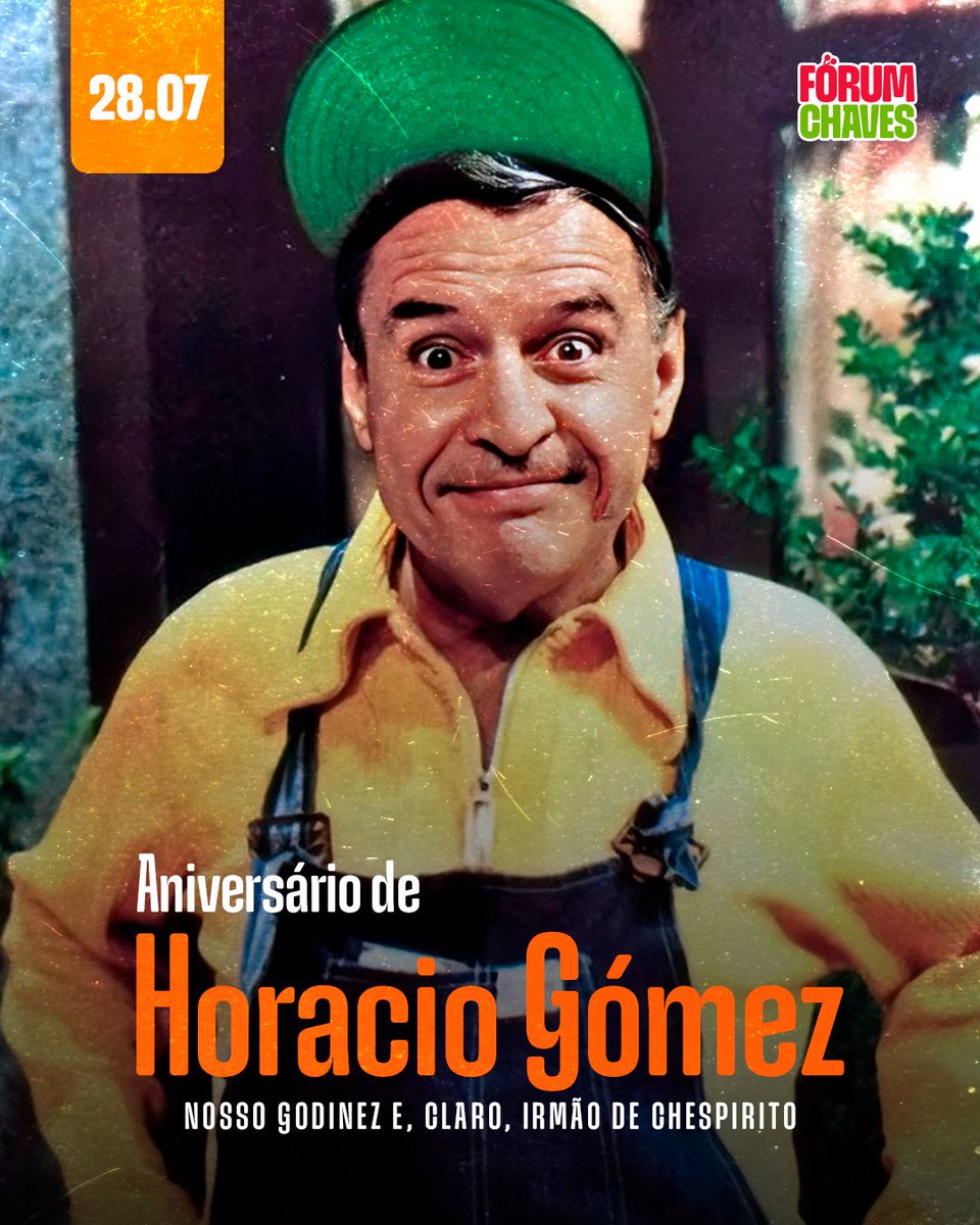 ForumChaves's tweet image. Há 95 anos nascia Horacio Gómez, nosso eterno Godinez - e, também, irmão de Chespirito.  

Ele infelizmente nos deixou em 1999. Obrigado por tudo!