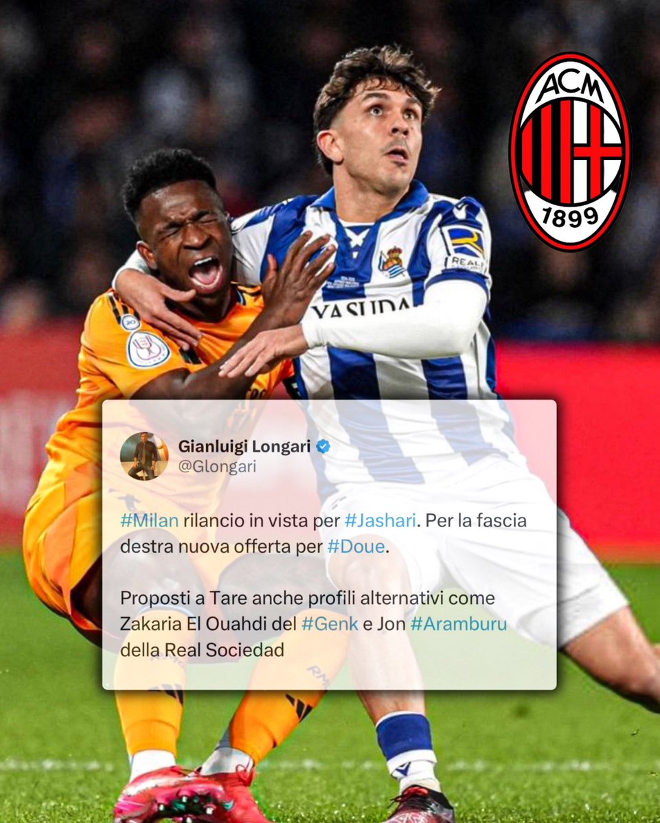 SOLOVENEX_'s tweet image. ¿Posibilidad 𝙍𝙀𝘼𝙇? • ‼️😳🇮🇹
En Italia hablan de un hipotético interés del @acmilan en contar con los servicios del LD venezolano Jon Mikel Aramburu.
La noticia fue adelantada por el periodista italiano @Glongari vía 𝙓.
De @LaLiga al Calcio (?)
#VenEx
#Fichajes
#Rumor
