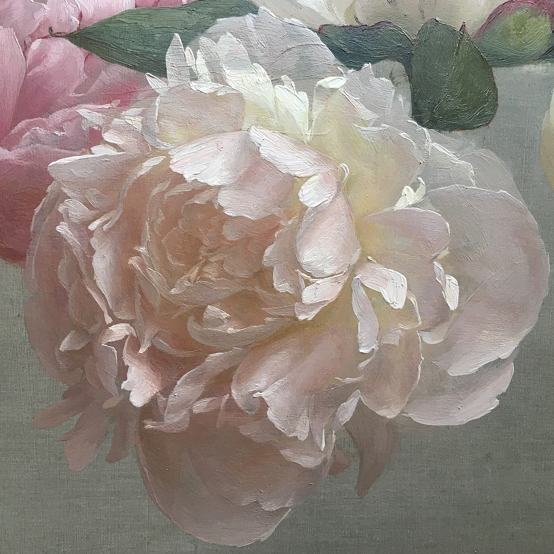 Jim Beattie (@jimbeattie18) on Twitter photo The fattest and most scrumptious 
of flowers. A rare fusion of fluff and 
majesty. The peony is now coming 
into bloom.  -  Henry Mitchell 
~
Peonies 
Oil painting 
Katie G Whipple The fattest and most scrumptious 
of flowers. A rare fusion of fluff and 
majesty. The peony is now coming 
into bloom.  -  Henry Mitchell 
~
Peonies 
Oil painting 
Katie G Whipple