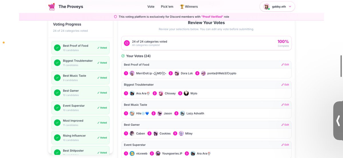 youfound_fayy's tweet image. My votes for the Succinct Proveys are in!
I voted for the community members I’ve seen consistently show up, contribute, and rep @SuccinctLabs in meaningful ways.
Familiar faces who’ve earned it, not just popular names.
Congrats to all the nominees.
Cast your vote too:…