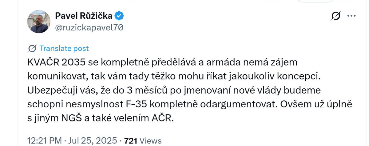 LadislavKozk2's tweet image. Myslim, ze cela armada CR se uz tesi na spolupraci s novou vladou.