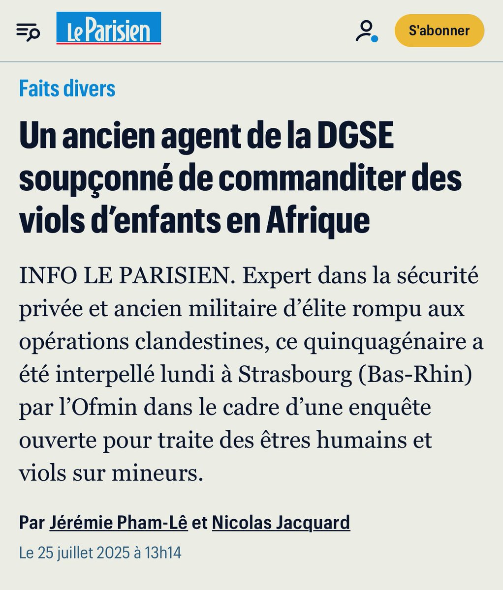 Nath_Yamb's tweet image. Violer et faire violer des enfants africains. Voilà ce que les mercenaires français font en Afrique, quand ils ne recrutent et n’entraînent pas les terroristes. Le cas de Claude G ex-agent du Service Action de la DGSE. #TousPareils