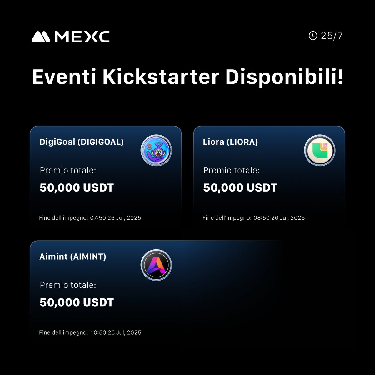 MEXC_Ita's tweet image. Nuovo Kickstarter!
Kickstarter
$DIGIGOAL
$LIORA
$AIMINT
Come partecipare? E' semplicissimo:
Detenendo nella sezione spot, anche solo 25 $MX, dovrai solo andare su "Kickstarter" e premere su impegna. Così facendo, riceverai token per ogni progetto che partecipa a questa…