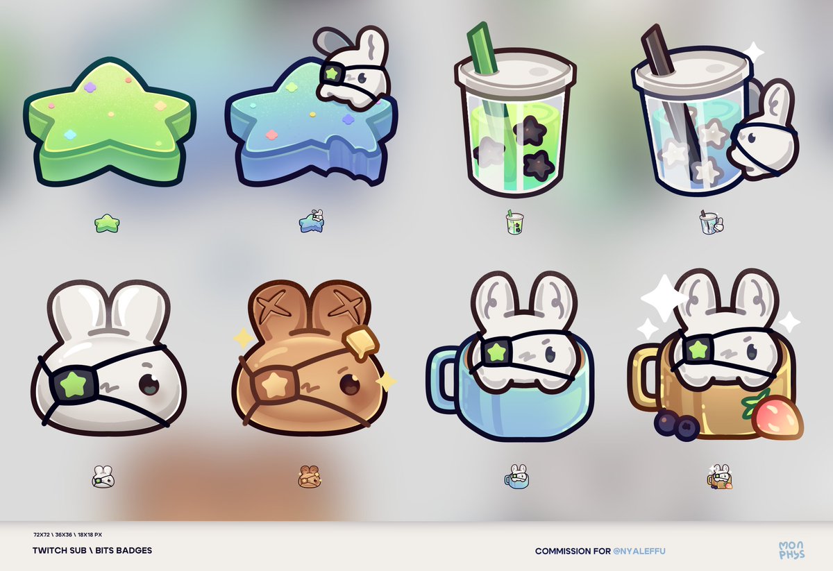 monphys's tweet image. Sub badges commission
