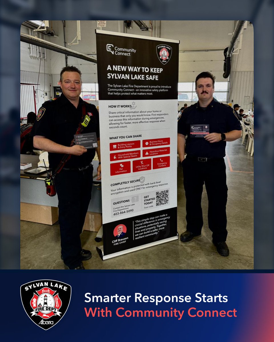 Sylvan Lake Fire is showing what modern public safety looks like in action 🚒 

By using Community Connect, they’re making it easier for residents to share life-saving information directly with first responders, before an emergency even begins.

From property details to special