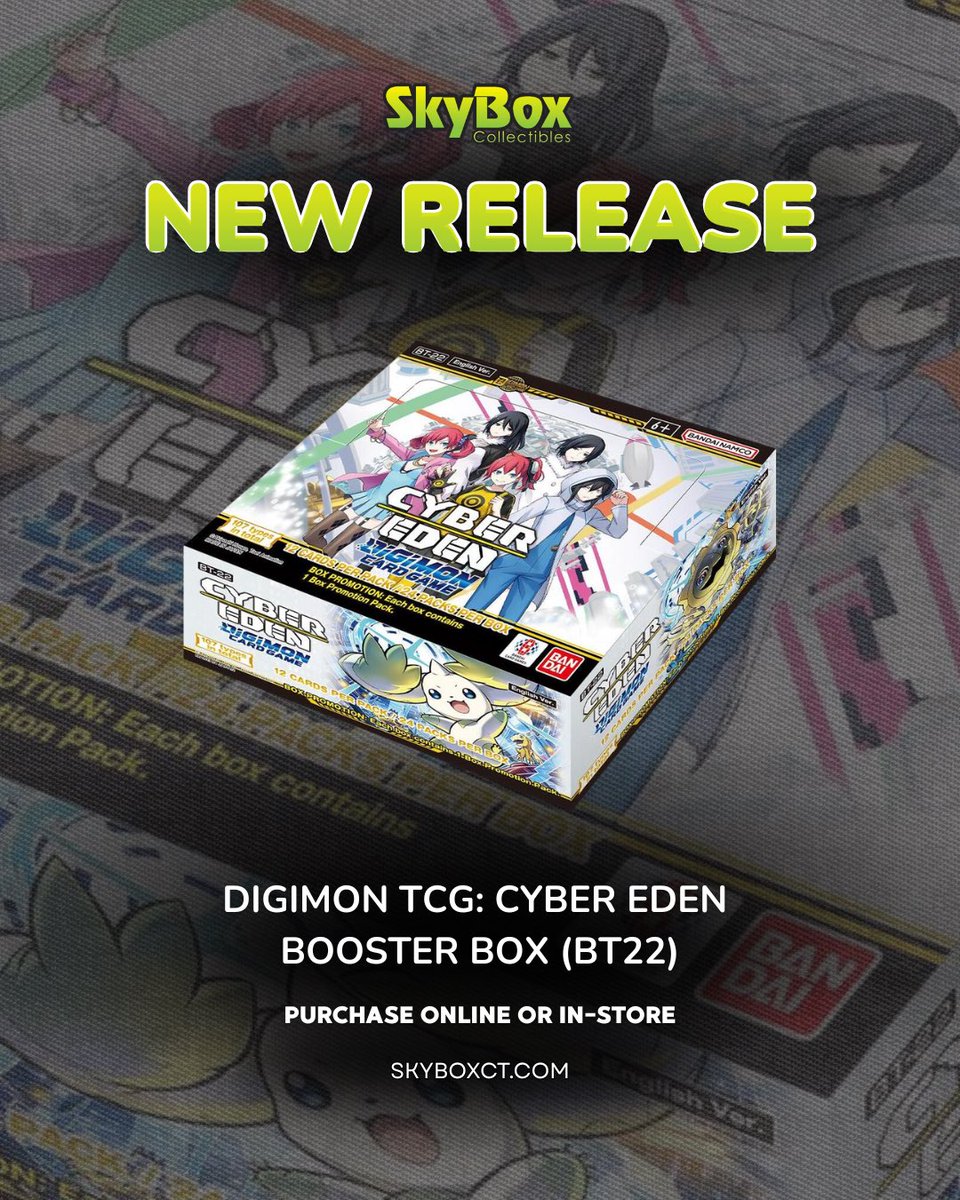 SkyboxCollect's tweet image. This week we’ve had some incredible products release in the shop including the ICONIC MLB Topps Chrome, NBA Noir, Union Arena, Obsidian Soccer and much much more!
Which of these new releases is your favorite?
Let us know below.
