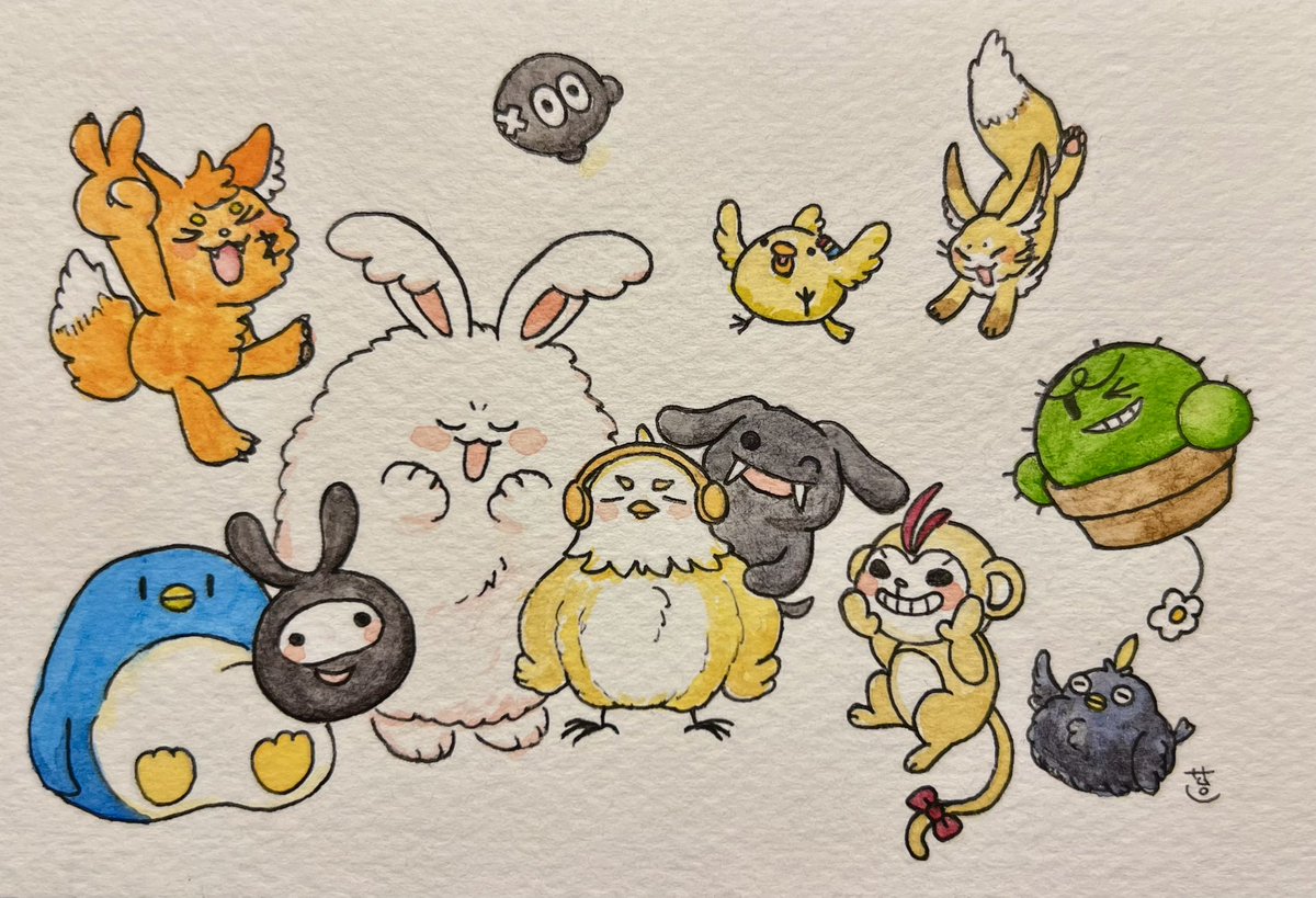 ko_o_ke_e's tweet image. 品行崩壊マスコットたち！
