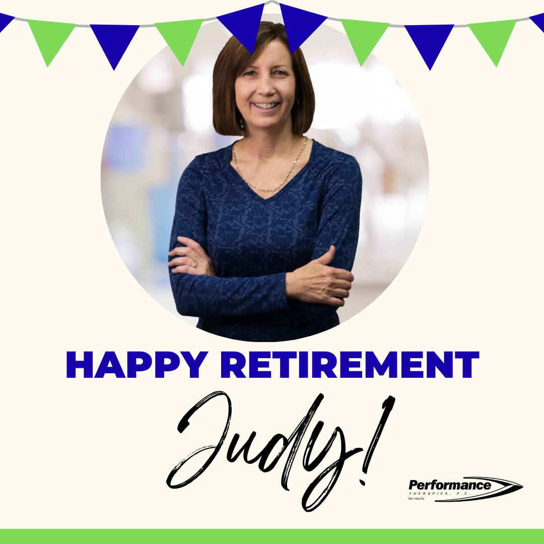 PerfPT's tweet photo. After years of dedication, compassion, and incredible care, Judy is officially retiring from Performance Therapies! 💙 

Congratulations, Judy — enjoy every moment of this well-earned next chapter! 🎉 https://t.co/EG2WBdhnCC