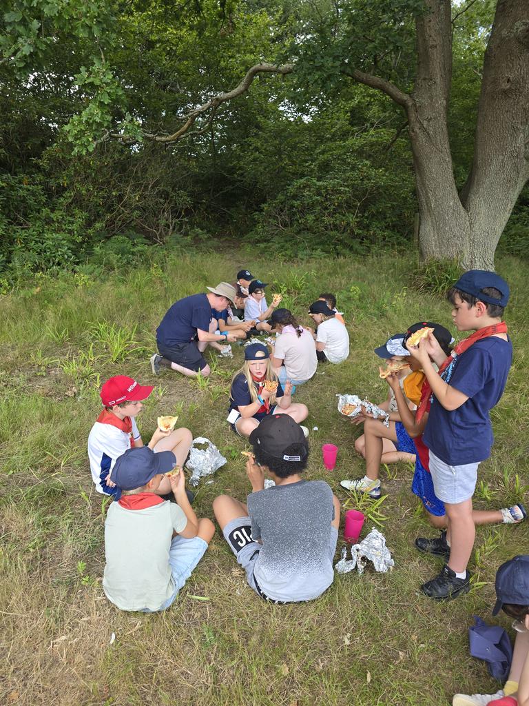 3rdBanstead's tweet image. Camp fire pizza and marshmellows