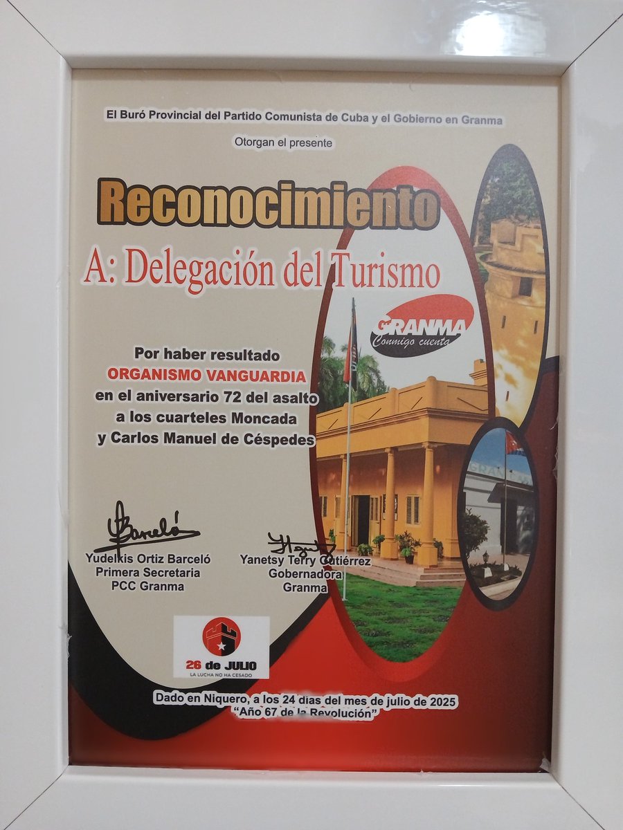 Muchas felicidades a.los cuadros y trabajadores del sector del Turismo en Granma.