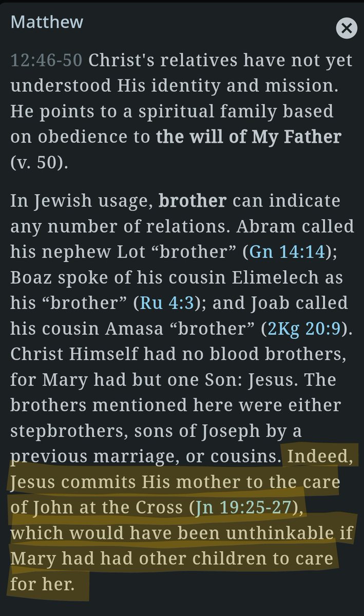 _kaylee222's tweet image. I've been looking for answers regarding Mary's perpetual virginity and the first part of this is an argument that I've seen frequently. However, I have never heard the latter (highlighted) argument until now 🤔