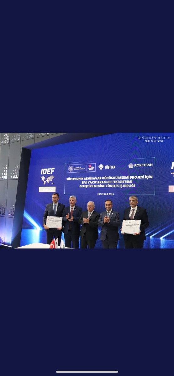 Sobrienegritepe's tweet image. Collaboration on the Supersonic Anti-Ship Guided Missile Project 🚀
Turkish 🇹🇷Defence industry companies TÜBİTAK SAGE & ROKETSAN signed a collaboration agreement for the development of a liquid-fueled ramjet propulsion system for the Supersonic Anti-Ship Guided Missile Project.