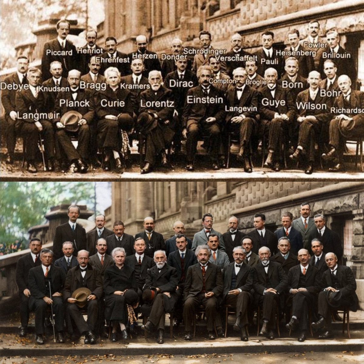 Im_sudipto3002's tweet image. The Greatest Minds in One Frame: The 1927 Solvay Conference
#HistoricalScience
