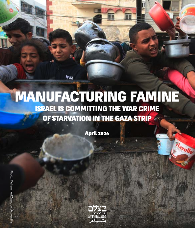 Intentional starvation of civilians as a method of war is *always* a war crime. Non-reciprocity of international humanitarian law means that no amount of alleged aid diversion by Hamas could ever justify this. See also <a href="/btselem/">B'Tselem בצלם بتسيلم</a>'s report from 1+ year ago: btselem.org/sites/default/…