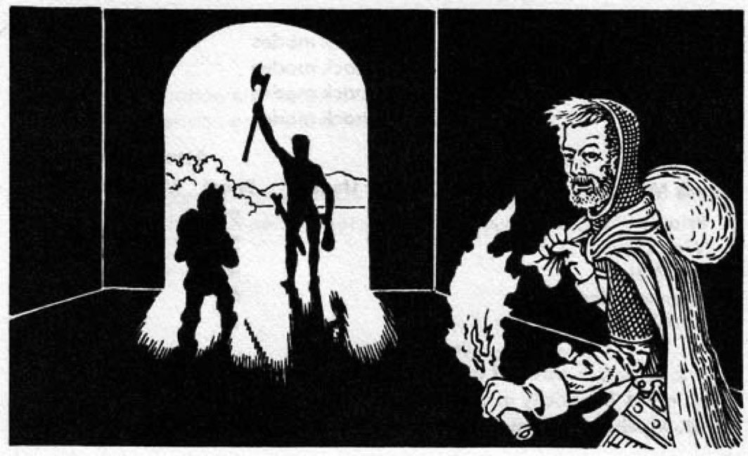 YoDanno's tweet image. Stick with your true friends…they’re the ones who will help you find a way out when you can’t.
D&D Art by Dave Trampier, a self portrait actually. To me that’s what he was saying with this one.