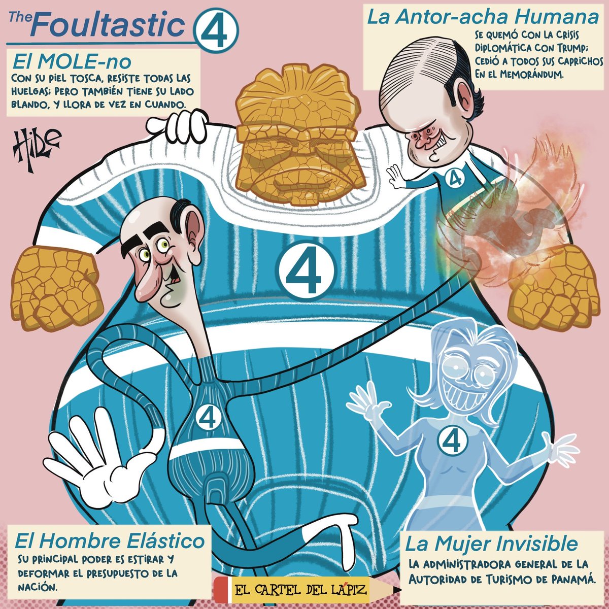 La caricatura para El Cartel Del lápiz. #FantasticFourFirstSteps #Marvel #cartoons