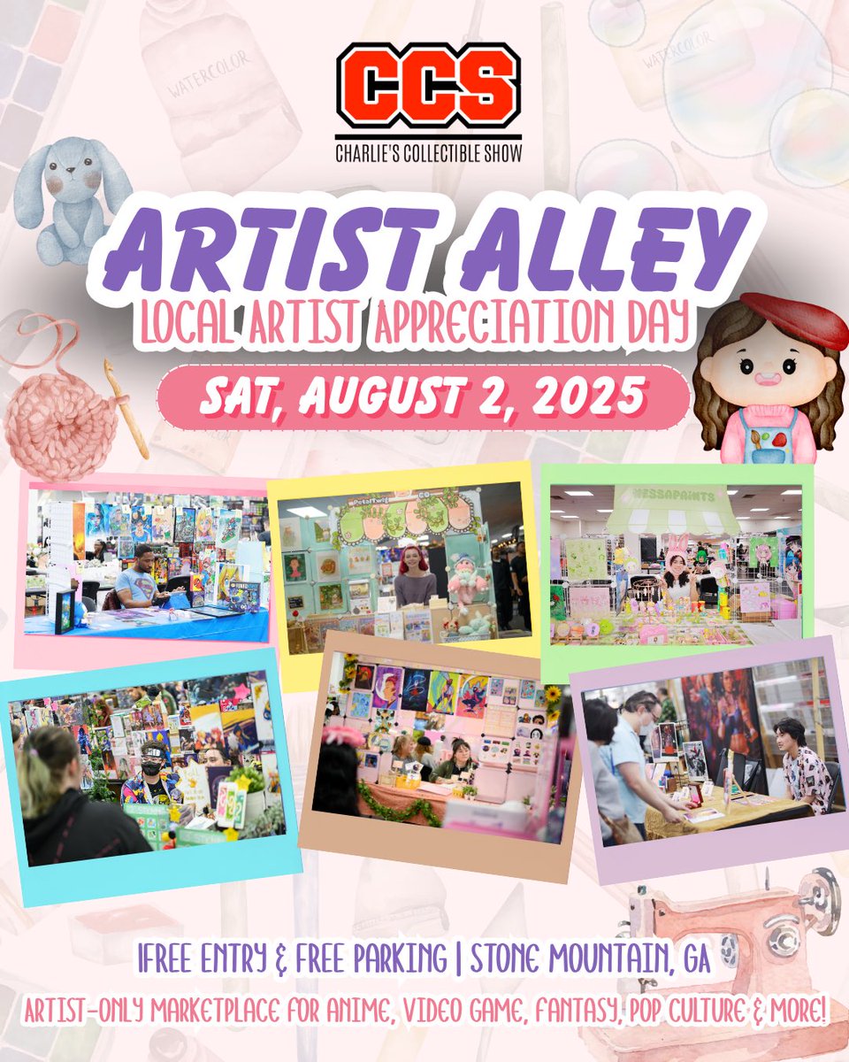 tifftac_'s tweet image. Come see me next Saturday, August 2nd at @CCS_Atlanta !! Entry is free, and so many talented artists will be there! π₯°