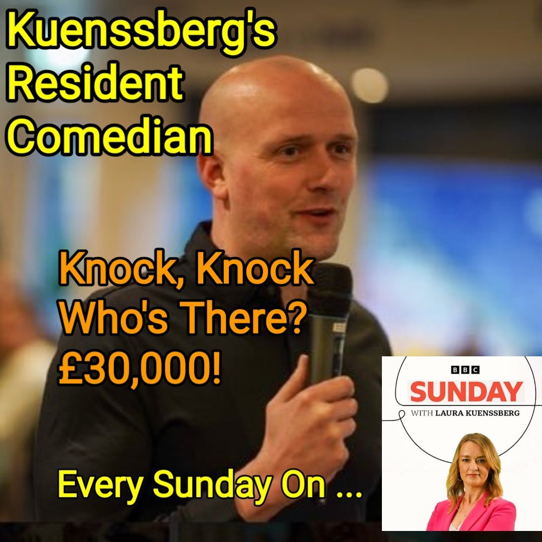 STEPHEN £30K FLYNN

I'm looking forward to his weekly comedy slot on Kuenssberg this Sunday!