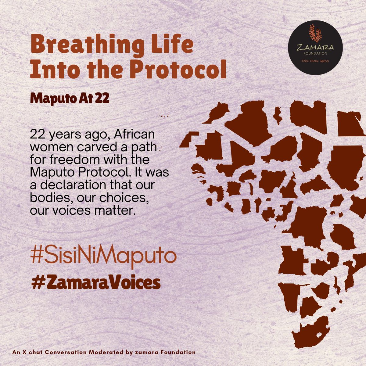 It’s been 22 years since the Maputo Protocol, yet African women still have to demand, remind, and push for what was already affirmed.
Justice delayed is justice denied.
#SisiNiMaputo #ZamaraVoices   <a href="/Zamara_fdn/">Zamara Foundation</a>