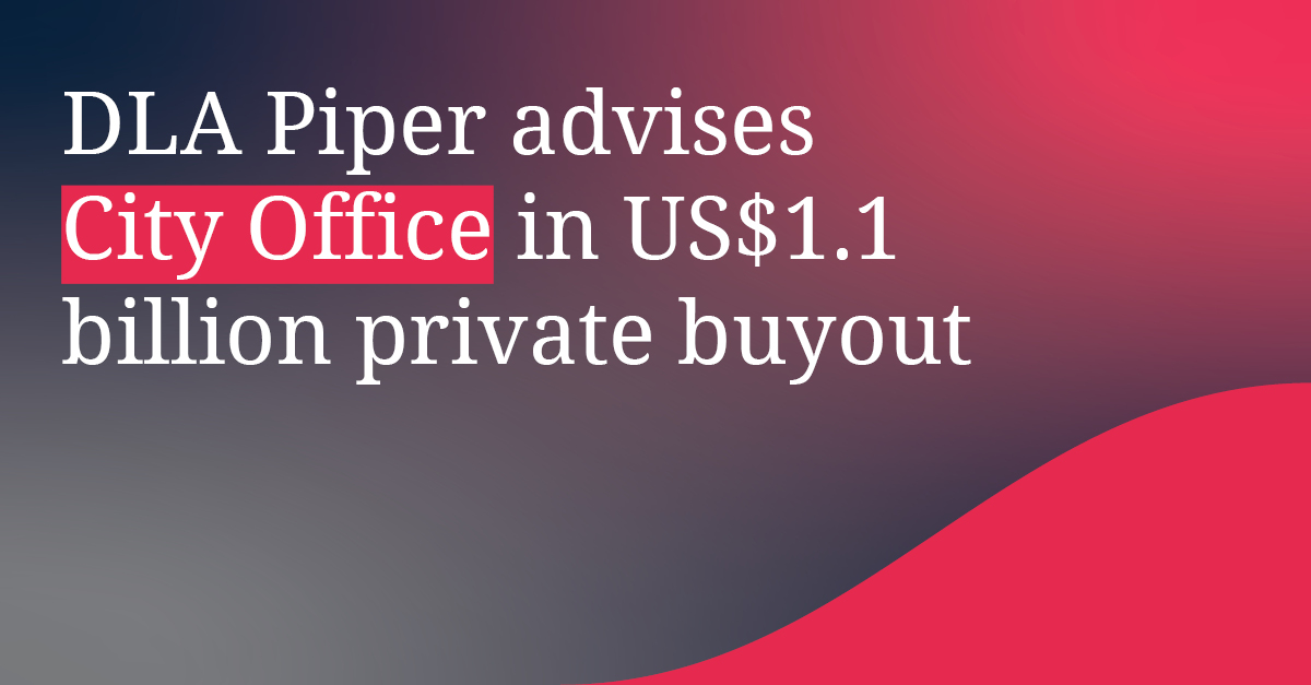 DLA_Piper's tweet image. We advised City Office REIT, Inc., a real-estate investment trust, in its agreement to be taken private by MCME Carell Holdings, an affiliate of hedge fund Elliott Investment, for approximately US$1.1 billion, including the assumption of debt.
spr.ly/6017fzYmv