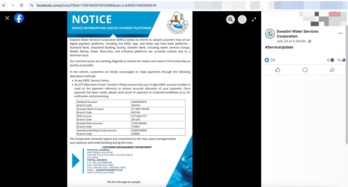 _venarix_'s tweet image. #WA #ransomware group claims to have #hacked Eswatini Water Services Corporation (@EWSC_Water), a government-owned company responsible for providing clean drinking water and managing wastewater in urban and peri-urban areas of #Swaziland 🇸🇿.
@EswatiniGovern1
Stay informed,…
