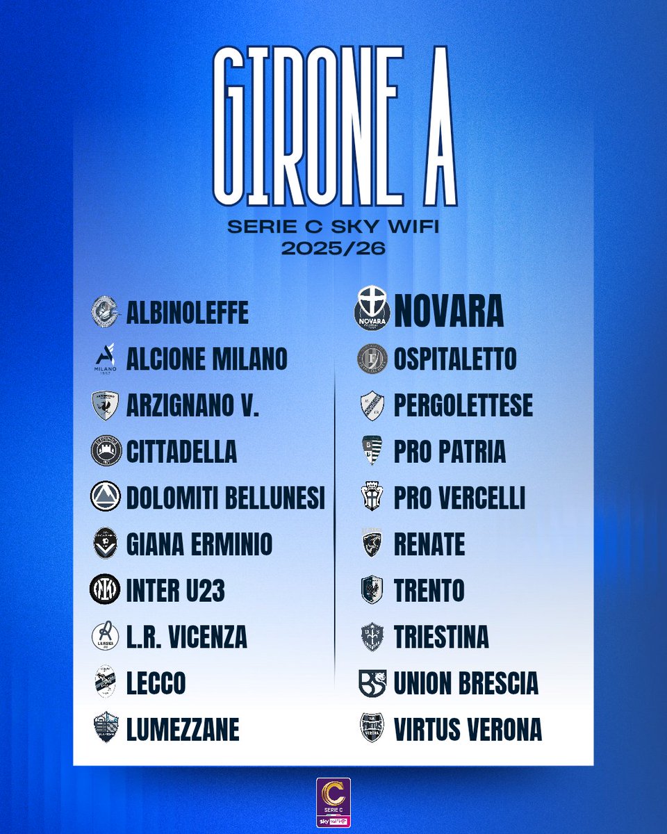 Il nostro girone! 🅰️

#ForzaNovara 🔵⚪ #NovaraFC #SerieCSkyWifi